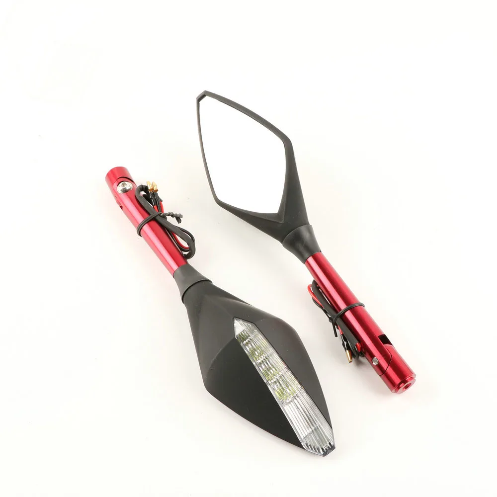 Алюминиевое мотоциклетное зеркало Moto Accessoire БАР КОНЕЦ ЗАДНЕГО вида боковые зеркала мотоцикл для KAWASKI VERSYS 1000 650 300 вулкан/S 650 - Цвет: Red