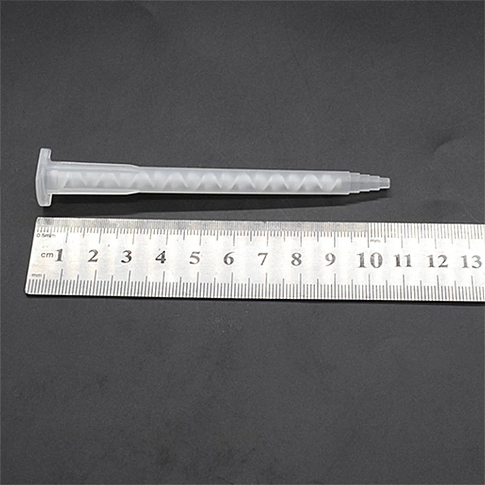 Description Picture 2 of item100pcs 1:1 Resin Static Mixer Mixing Nozzles AB Glue Epoxy Mixing Tube Mouth for Duo Pack Epoxies Acrylic Adhesive