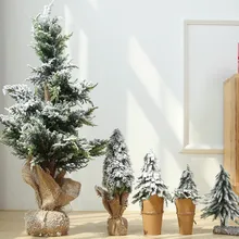 Рождественская елка Креативный Снежный стекающийся шифрование маленькое украшение для рабочего стола нетоксичное искусственное снежное Рождественское дерево HF