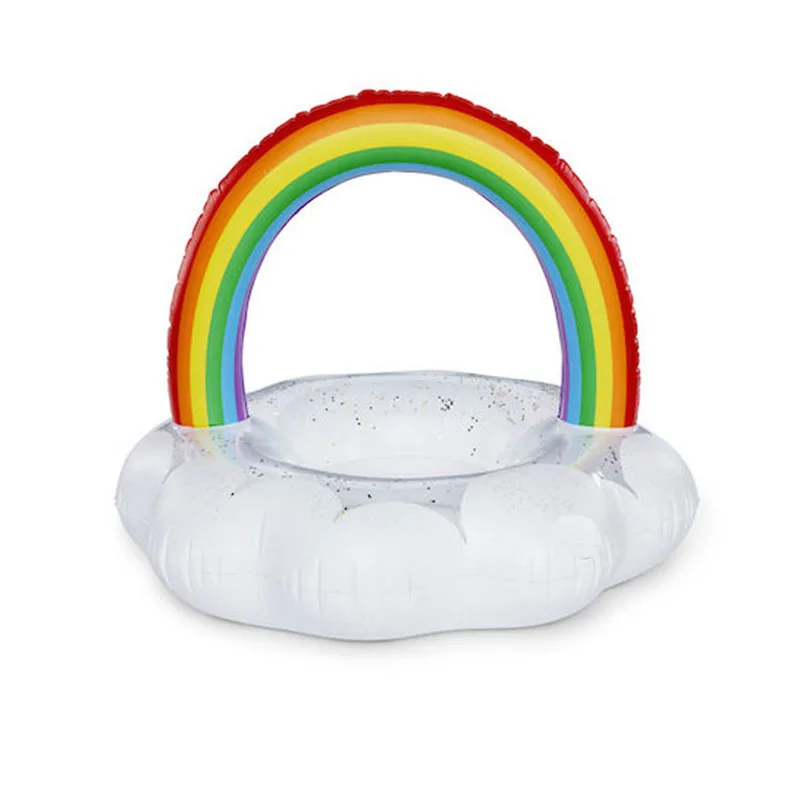 

Rainbow Cloud Inflatable Pool Swim Pool Cloud Buoy Mount Floating Row For Adults Swimming Ring Summer Waterproof Toy