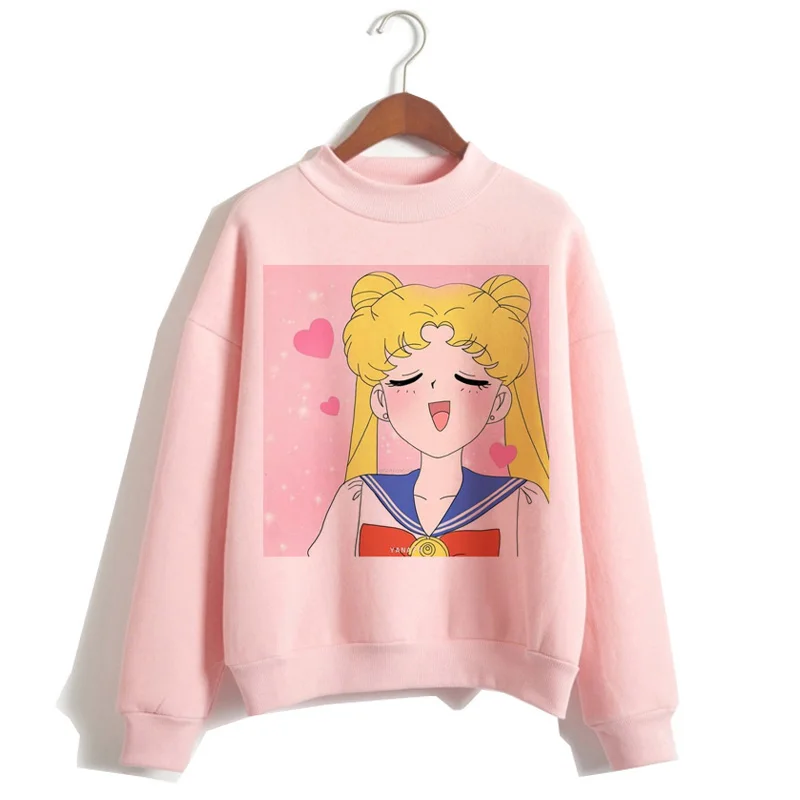375 sailor moon cartoon women hoodie korean style Sweatshirt Oversized kawaii streetwear female Hoodies ulzzang harajuku Graphic - Цвет: 375