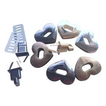 

1 Set Heart Shape Metal Clasp Turn Lock Twistlocks for Handbag Purse DIY Tool