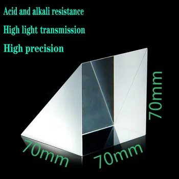 Buy Optical Glass Triangular Prisms Right Angle Isosceles Prisms Lens H-K9 Glass Material For Instrumentation Image Tester Projector