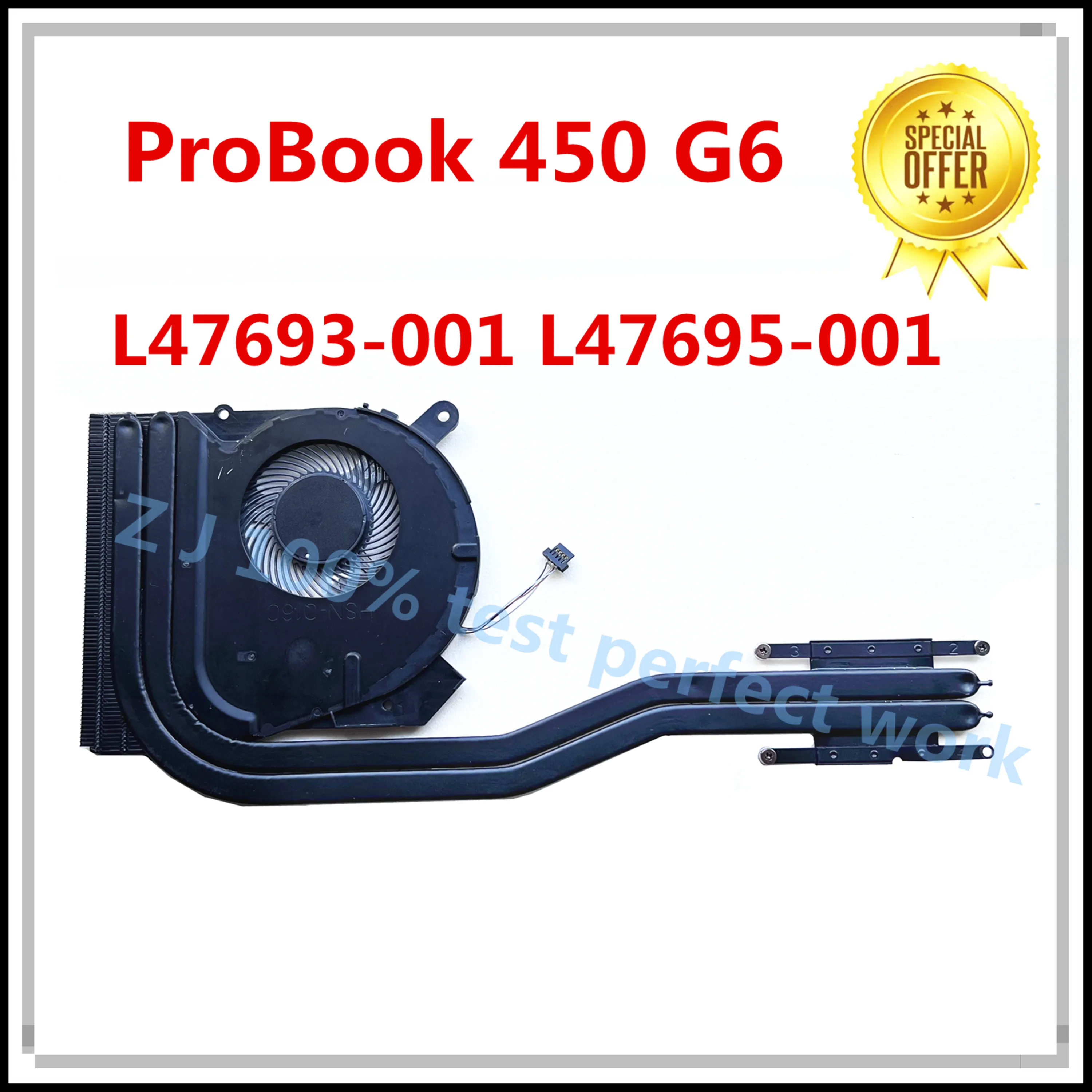 Оригинальный Для HP ProBook 450 G6 серии ноутбук радиатора с вентилятор L47693-001 P/N:45X8KHSTP00