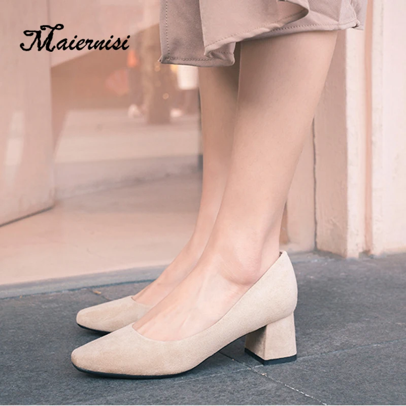 Женские туфли лодочки на толстом высоком каблуке 5 см|Туфли| |