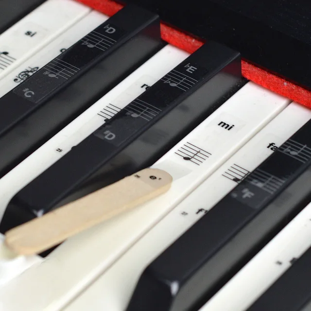 Transparent PVC Key Piano Stickers