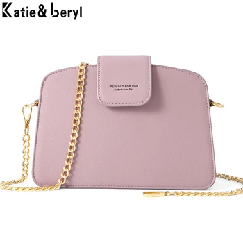 

Brand Design Women Handbags Fashion PU Leather Phone Bags Small Crossbody Bag Casual Ladies Flap Chain Shoulder Bag Female Bolso