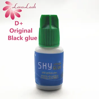 

5ml 2s dry time Most Powerful Fastest Korea Sky Glue D+ Green Cap for Eyelash Extensions Black False eyelash Glue Free Shipping