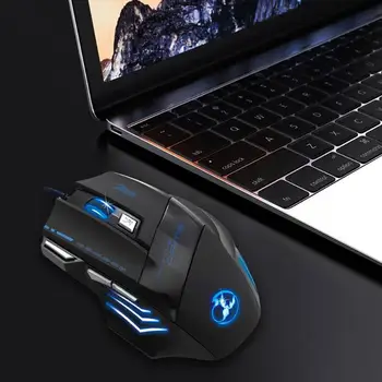 

ZELOTES T-80 Gaming Mouse 5500 DPI Backlight LED Optical 7 Buttons Mouse Gamer Multi Color USB Wired Gaming Mouse for Pro Gamer