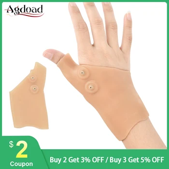 

Silicone Magnetic Therapy Wrist Thumb Wrap Wrist Support Brace for Arthritis Pain Relief Waterproof High Elastic Gloves