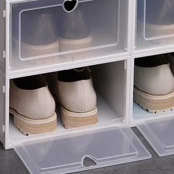 

8 PCS Stackable Storage Box Shoe Box Shoe Box All Purpose Box Drawer Box