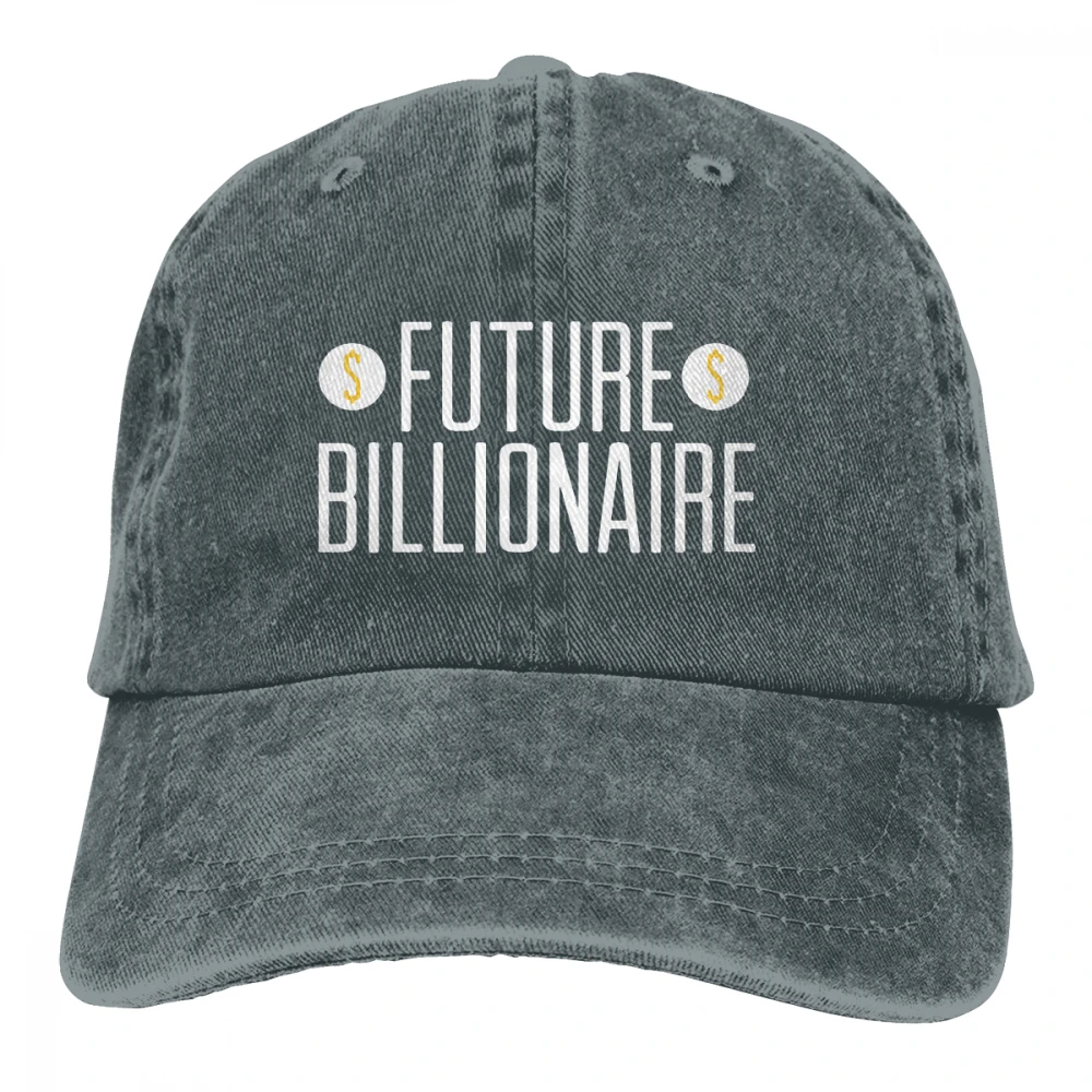 Future Billionaire Casquette темно-синие унисекс Мужские Женские джинсовые бейсболка с ремешком кепки регулируемые Гольф папа шляпа