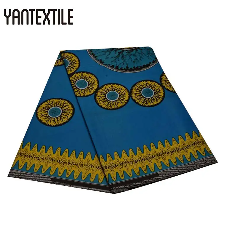 19080009 YANTEXTILE африканская восковая ткань полиэстер воск Анкара ткань Африканский настоящий воск принт африканская ткань Tissu Africain для леди - Цвет: 19080009