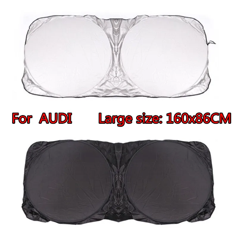 

sunshade car Fornt rear window uv sun visor shade summer protector for AUDI A3 A4 Q3 Q5 A5 S3LOGO car windshield sun shade visor