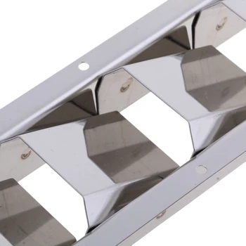 

2x Stainless Steel Boat 8 Slots Louvered Vent Ventilation Grill Cover for Marine Boats Companionway Door and Cabin - Silver