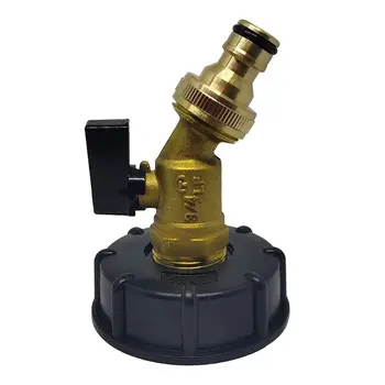 

IBC Tote Faucet Nipple Outlet Nozzle Water Tank Valve Adapter Brass Quick Hose A69E