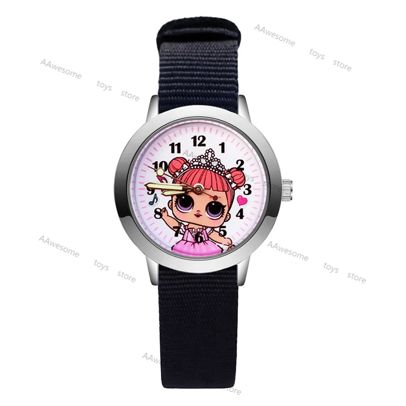 

LOL Surprise Dolls Cartoon Pretty Girl Style Children's Lol Watch Kids Student Girls Boys Quartz Nylon Strap Wrist Watches