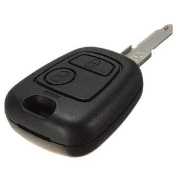 

2 Button Remote Key Fob Case Shell Switch Battery Blade Repair For Peugeot 206