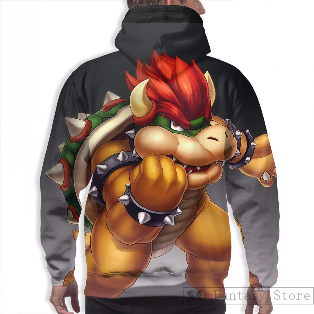 Мужские толстовки, свитшоты для женщин funny Bowser(2) с принтом Повседневная Толстовка с капюшоном Streatwear