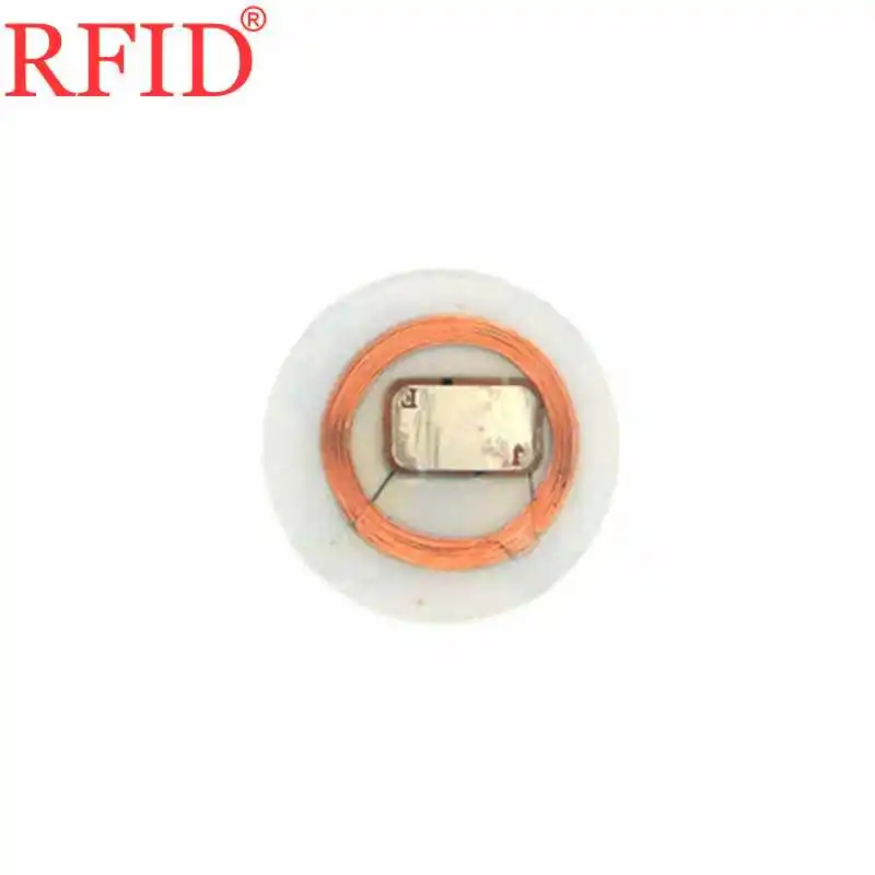 S50 1K 13,56 МГц 25 мм NFC Метка RFID IC ISO14443A ПВХ интеллект круговой брелок прозрачный монетница карта быстрая 100 шт