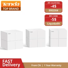 Tenda MW6/MW3 Mesh Wireless Gigabit Router 11AC Dual-Band 2.4G/5.0GHz Whole Home Wifi Coverage System Wireless Bridge Repeat