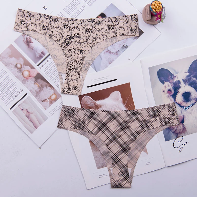 Хлопковые стринги женские трусики нижнее белье кружевные мягкие сексуальное с