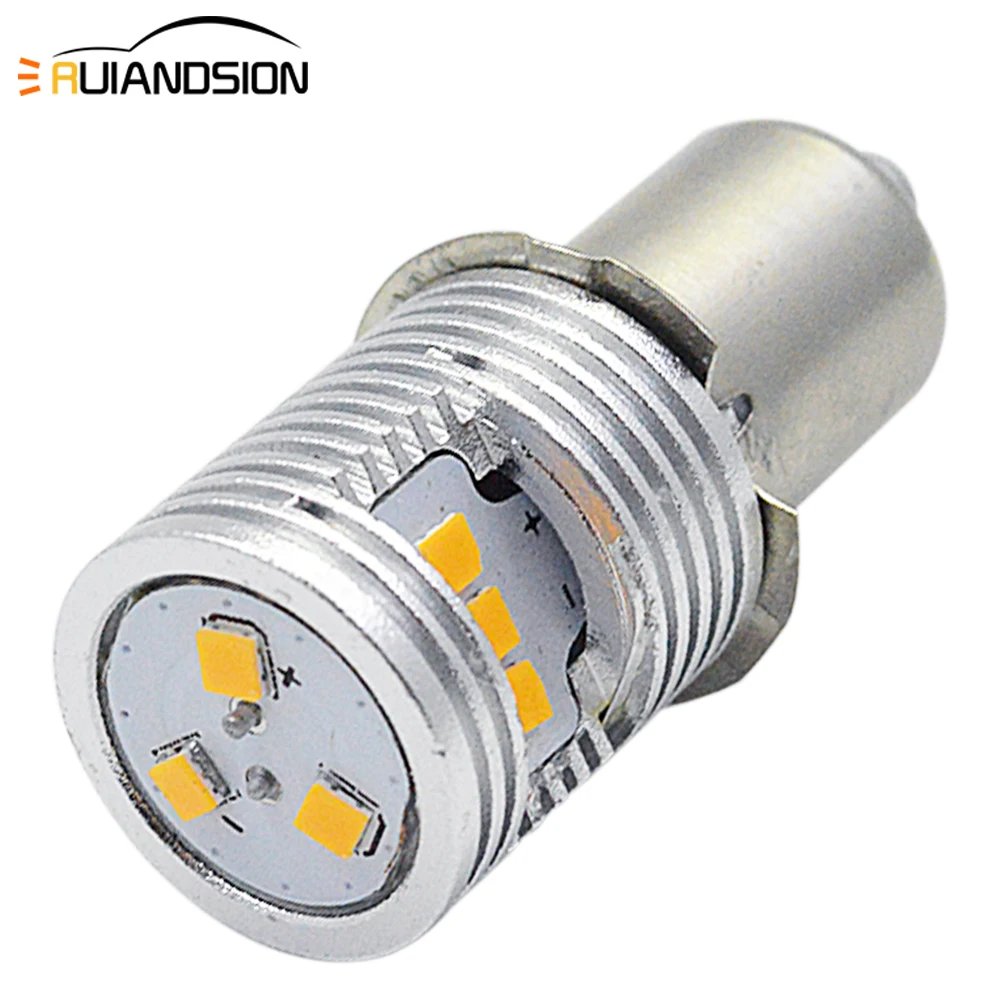 2x1,86 Вт светодиодный обновленная лампа для Minature Maglite Latern фонари P13.5S CSP чипы 3 в DC4.5V светодиодный фонарь желтого цвета