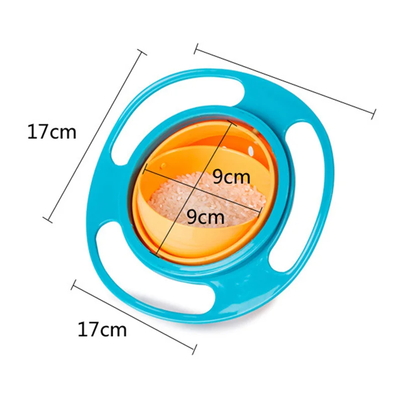 Creative 360 Rotate Spill-Proof Universal Gyro Bowl Baby Food Dinnerware Kids Eating Training Bowls Feeding Learning Dishes