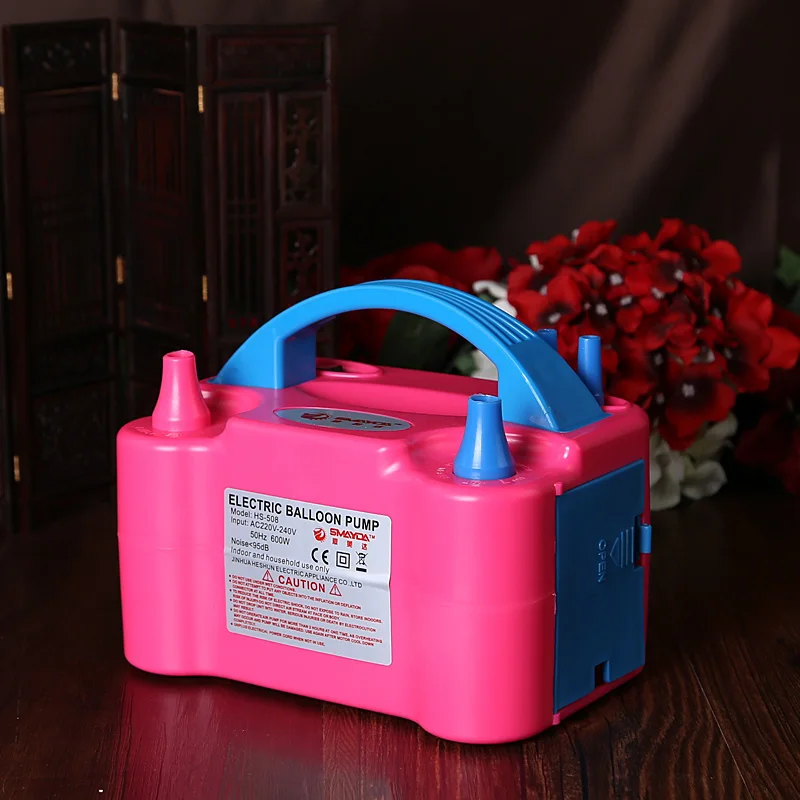 

Electric Balloon Inflator Pump Two Nozzles Air Blower Portable Brand New