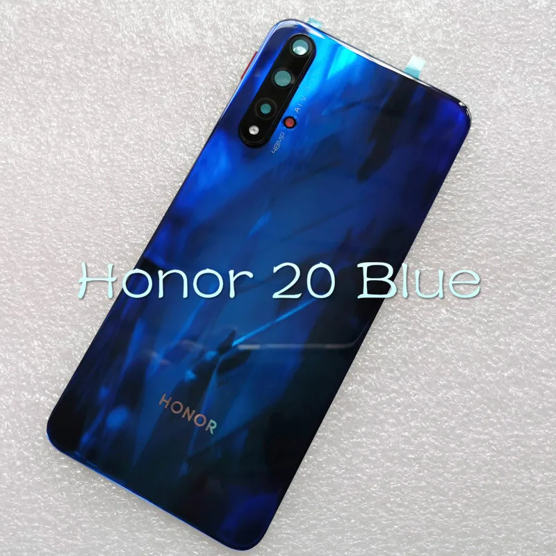 Для huawei Honor View 20 задняя батарея стеклянная крышка Задняя панель корпус двери чехол+ объектив камеры Honor 20 Pro крышка батареи V20