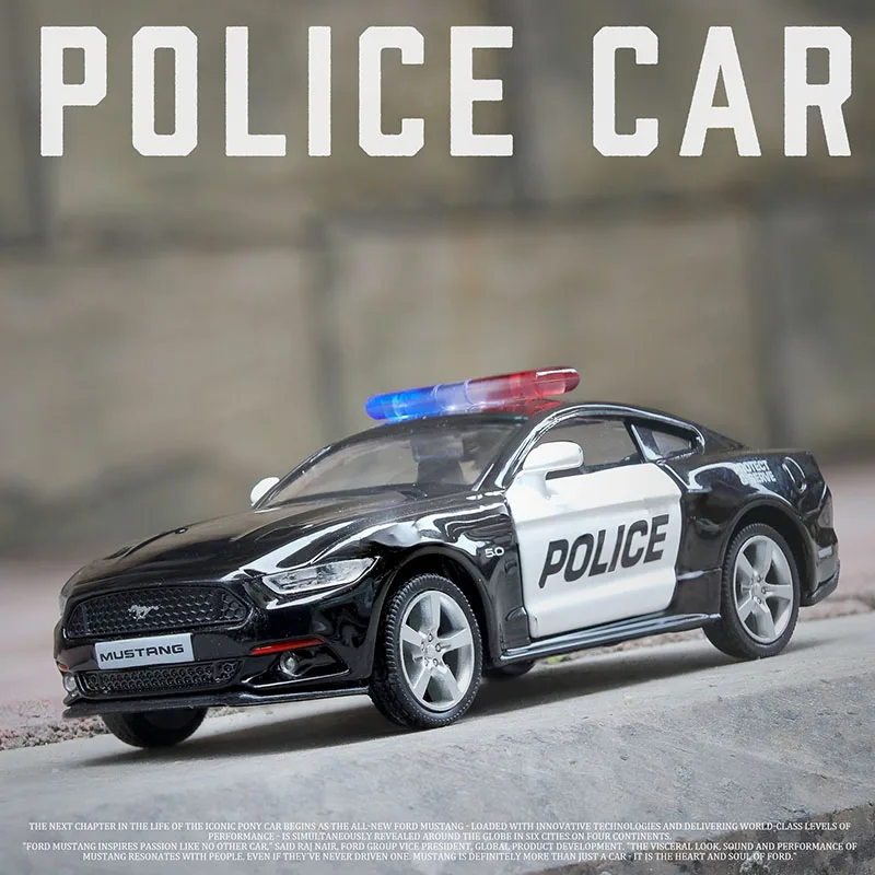 RMZ Model Car 1:36 Police Car Series Diecasts & Toy Vehicles Metal Alloy Simulation Pull Back Toys For Kids Gifts For Children