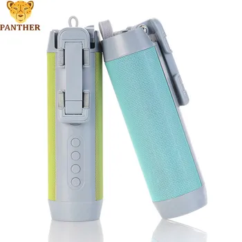 

Outdoor Sports Wireless Bluetooth Speaker with selfie stick and flashlight support FM TF USB power bank for mobile phones