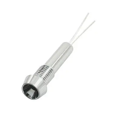 

2Pin Connector 5.5mm Thread Recessed Blue LED Signal Indicator 3V 9mA