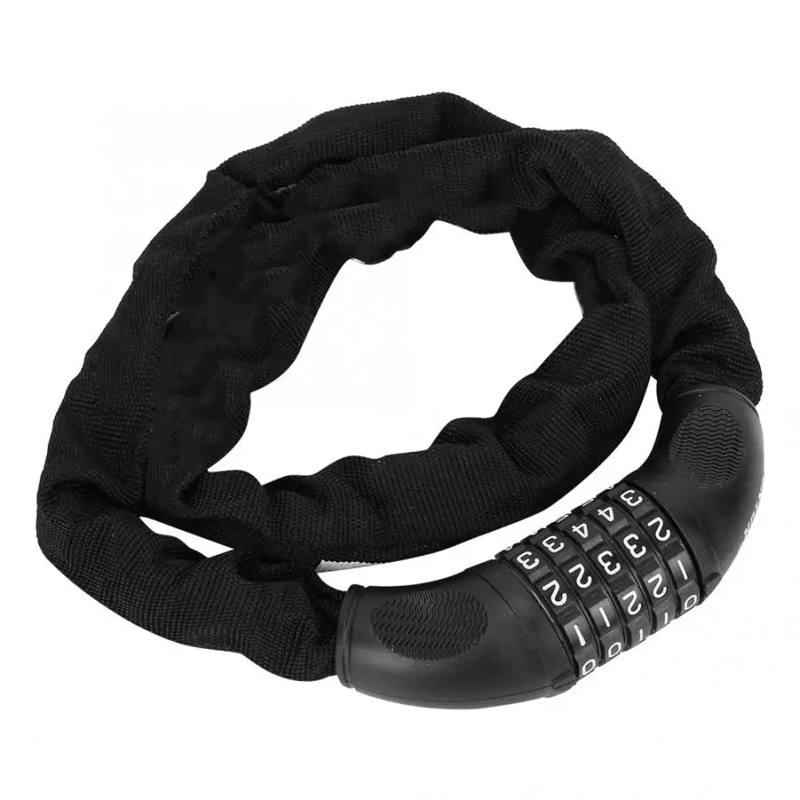 

Universal 5 Digits Anti-theft Bicycle Lock Combination Bicycle Coded Anti-theft Password Security Chain Lock Bicycle Accessory