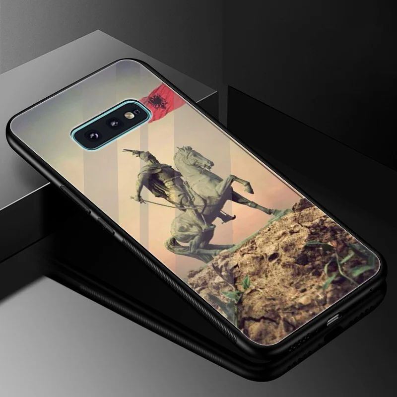 Албания Стекло чехол из термопластичного полиуретана для samsung A70 A50 A40 A30 A20 A10 A60 Note 8 9 S10 S7 край S8 S9 плюс крышка корпуса