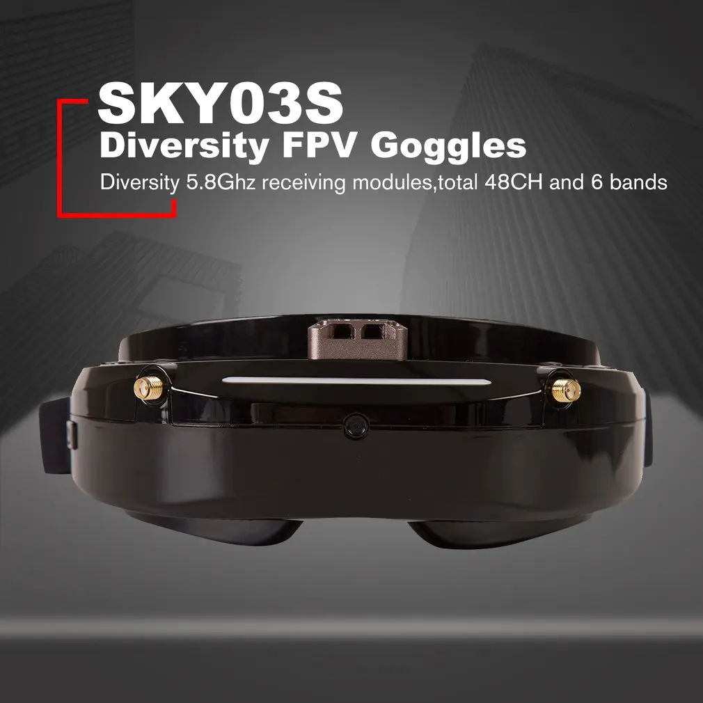 SKYZONE SKY03O 5,8 ГГц 48CH разнообразие FPV очки поддержка HDMI отслеживания головы с вентилятором DVR фронтальная камера для радиоуправляемого дрона