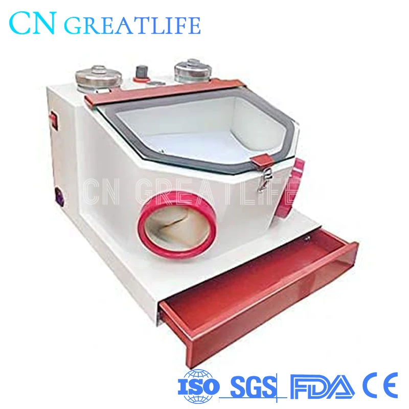 Dental Lab Equipment Twin Double Pen Sandblaster Sandblasting Dry Air Polisher Prophy Machine with Led and Drawer | Красота и