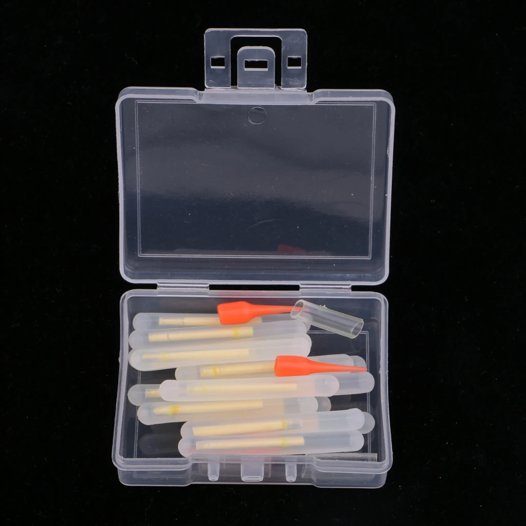 15pcs Portable Luminous Clip on Rod Tip Night Fishing Glow Light Stick Bite Indicator Night Light Alert with Box