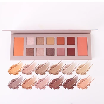 

Pretty Comy 12 Color Glitter Matte Eyeshadow Palette Makeup Glitter Pigment Smoky Eyeshadow Palette Waterproof Cosmetics