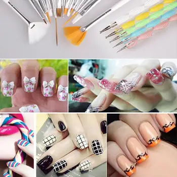

15pcs Nail Art Brush Uv Gel Polish Painting Drawing Kit Dotting Set Brushes Pen Manicure Set Nail Tools Nail Pen F5Q4