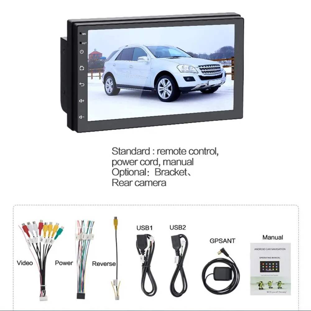Автомагнитола Viedo 2 DIN Android 9 1 GPS Wi Fi Bluetooth USB дисплей 7168|Мультимедиаплеер для авто| |