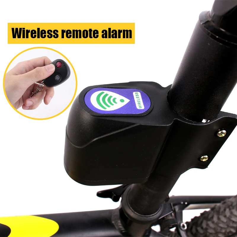 Anti-theft Bike Lock Alarm Cyclings Security Wireless Remote Control Vibration BB55