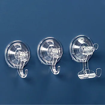 

3pcs/set Shower Suction Cup Hooks Towel Holder Traceless Removable Reusable Strong Loofah Bathroom Kitchen Razor Storage Vacuum