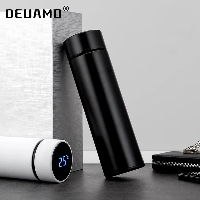LOGO Custom LED Temperature Display Water Bottle Touch Screen intelligent measurement Double Vacuum flask Thermos Cup Gift 1