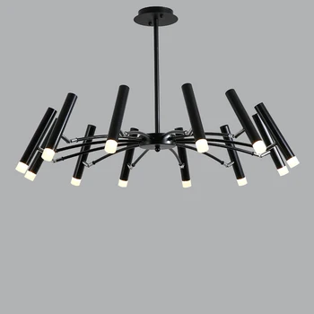 

Nordic wrought iron led Chandeliers 12/18/24 lights Living dining room luxury lustre suspension Restaurant bar cafe hanging lamp