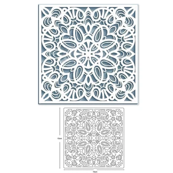 

Craft dies Lace Square Background Frame Metal Cutting Dies for dies Scrapbooking Card Making Embossing Die Cut New Dies for 2020