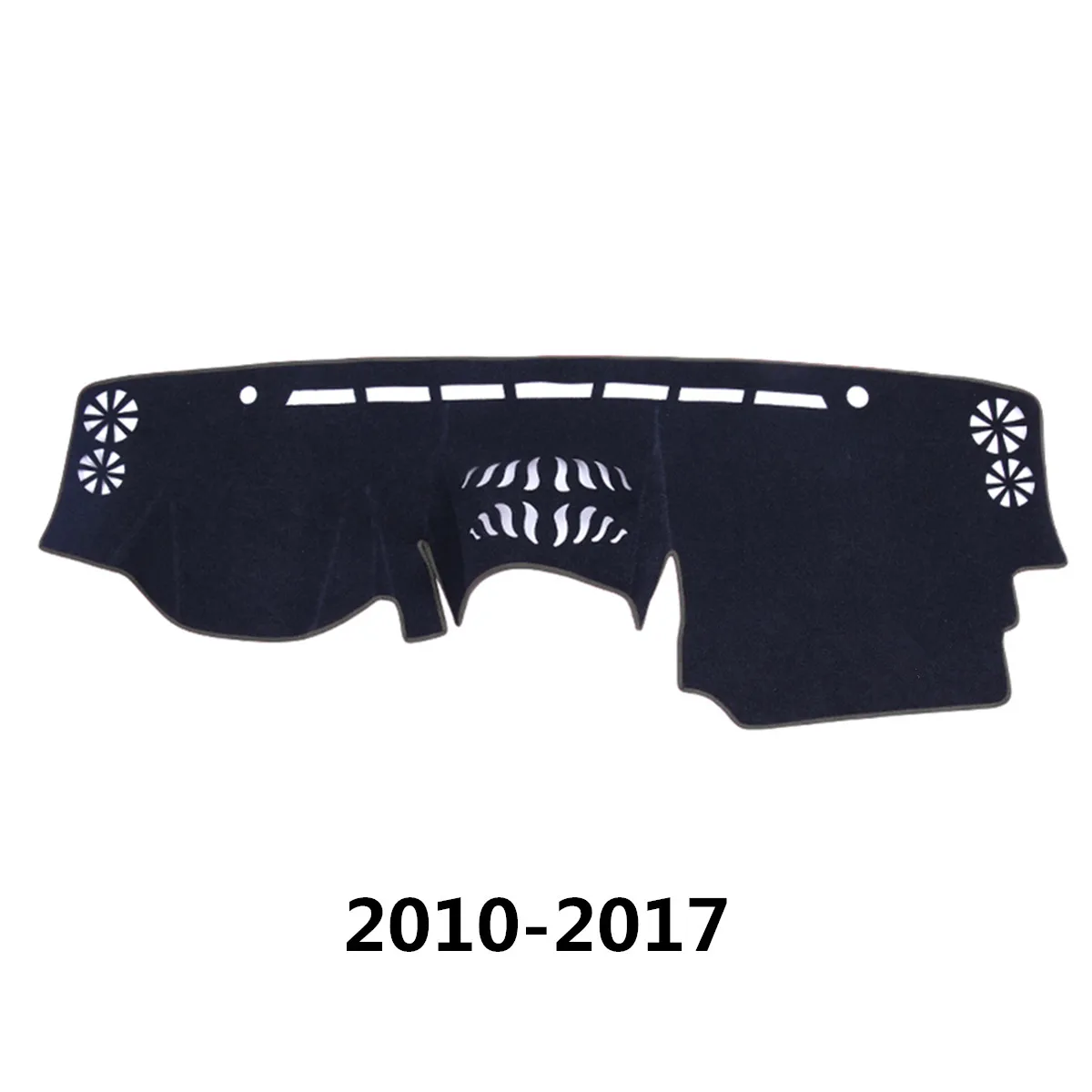 Приборной панели автомобиля, коврики Крышка для Toyota Land Cruiser Prado 150 2010 2011 2012 2013 аксессуары - Цвет: Черный