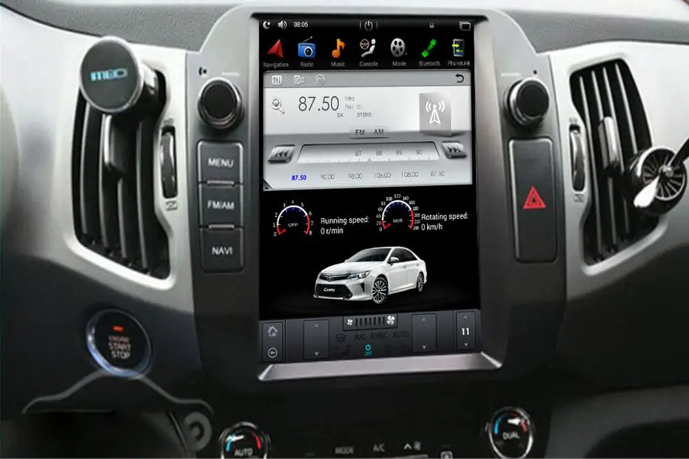 

Tesla Style IPS Plus Screen Android 9.0 7.1 Car No DVD Player GPS Navigation For Kia Sportage R 2010 2011 2012 2013 2014 2015