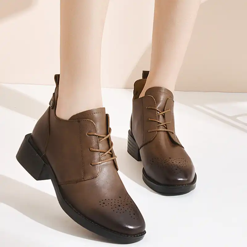 zapatos marrones de vestir mujer