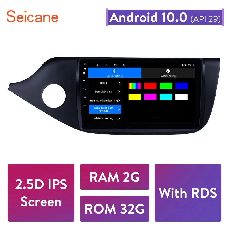 Seicane 9 дюймов Android 10 0 для Kia Ceed 2012 2013 2014 левый руль автомобильное радио головное